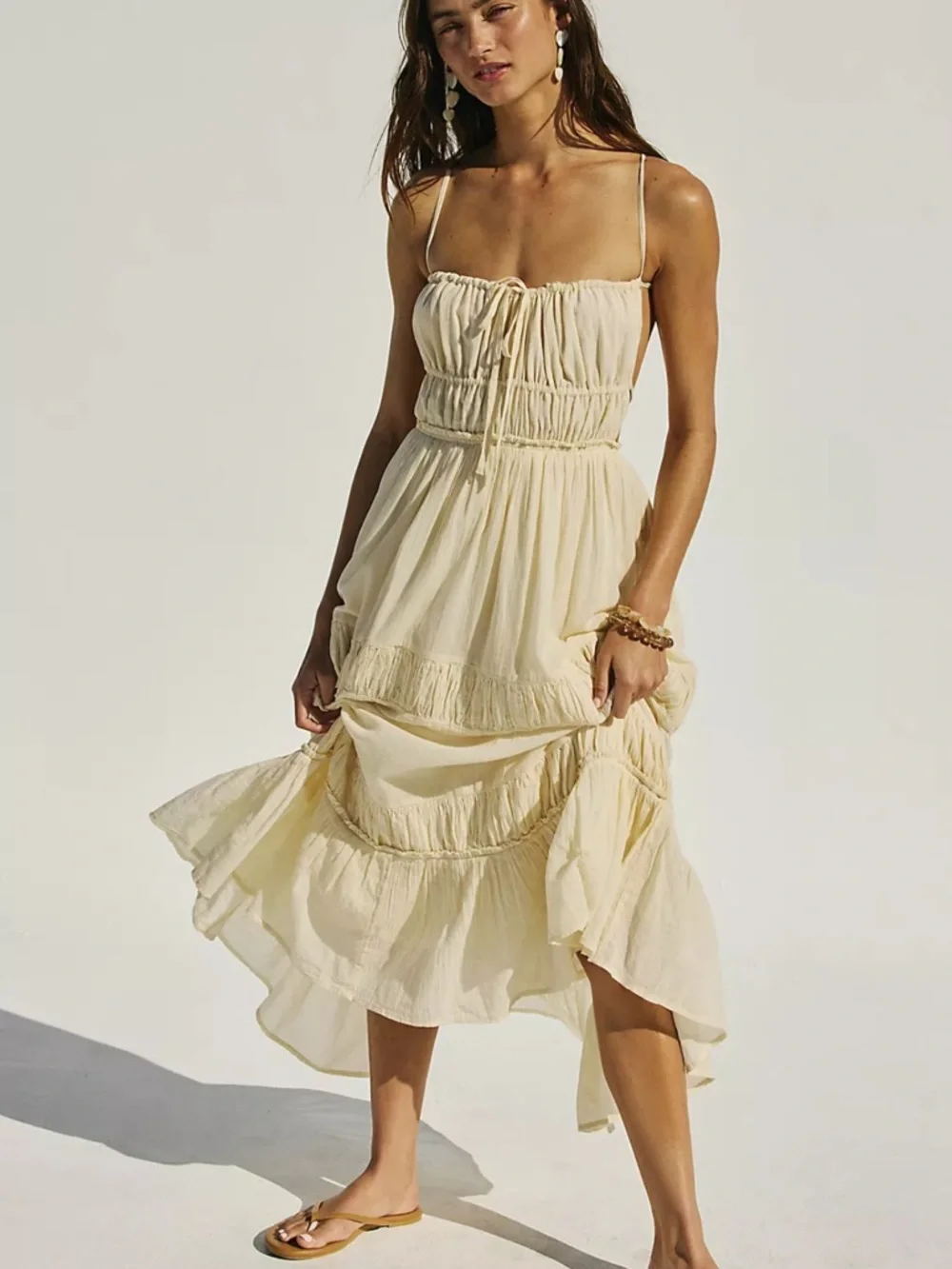 Free People Taking Sides Maxi Dress Large - Picture 7 of 8